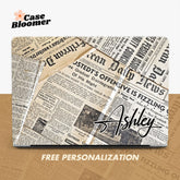 Custom Name Old Newspaper MacBook Case Cover