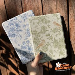 Botanical Green Floral Kindle Paperwhite Case, Kobo, Free Personalization