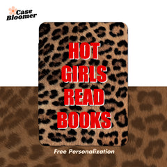 Hot Girls Read Books Animal Print Kindle Case, Kobo Case, Free Personalization