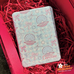 Blue Checkerboard Seashell Kindle Case, Kobo Case, Free Personalization