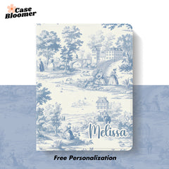 Toile de Jouy Custom Name iPad case, Free Personalization