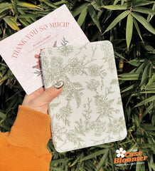 Personalized Botanical Green Kindle Paperwhite Case Cover, Kobo, Free Personalization