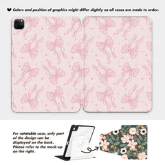 Custom Name Cute Pink Ribbons iPad case, Free Personalization