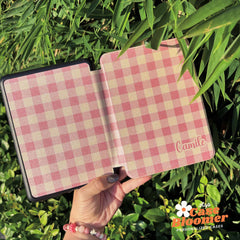 Retro Pink Checkerboard Kindle Case, Kobo Case, Free Personalization