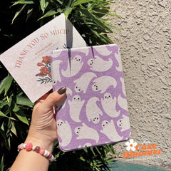 Custom Halloween Purple Ghost Kindle Case, Kobo Case, Free Personalization