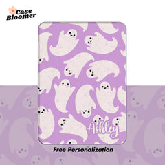 Custom Halloween Purple Ghost Kindle Case, Kobo Case, Free Personalization