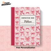 Personalized Pink Ribbons Composition Book iPad case, Free Personalization