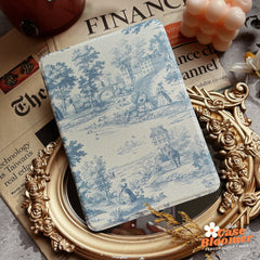 Toile de Jouy Custom Name iPad case, Free Personalization