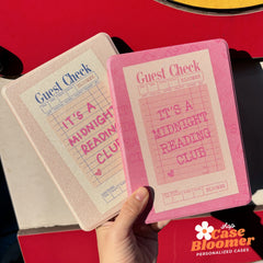 Custom Name Hot Pink Guest Check iPad case, Free Personalization