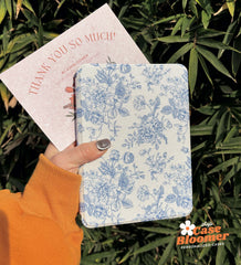 Aesthethic Botanical Blue Floral Kindle Case, Kobo, Free Personalization