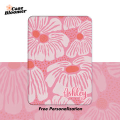 Aesthetic Pink Flowers Kindle Case, Kobo Case, Free Personalization