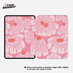 Aesthetic Pink Flowers Kindle Case, Kobo Case, Free Personalization