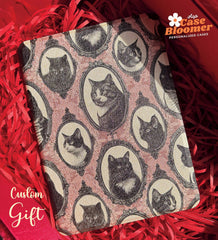 Custom Name Vintage Cats Oil Paitings iPad case, Free Personalization