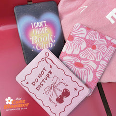 Aesthetic Pink Flowers Kindle Case, Kobo Case, Free Personalization