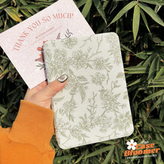 Custom Name Green Botanical iPad case, Free Personalization