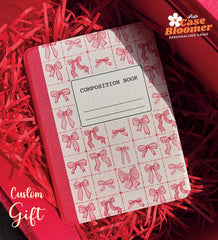 Pink Bows Composition Book Kindle Case, Kobo, Free Personalization