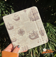 Hand-drawn Sea Travel Kindle Paperwhite Case, Kobo, Free Personalization