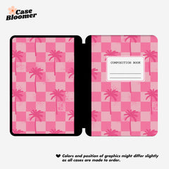 Pink Checkerboard Composition Book Kindle Case, Kobo, Free Personalization
