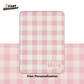 Retro Pink Checkerboard Kindle Case, Kobo Case, Free Personalization