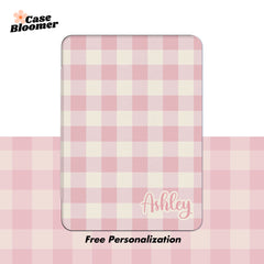 Retro Pink Checkerboard Kindle Case, Kobo Case, Free Personalization