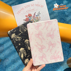 Custom Name Cute Pink Ribbons iPad case, Free Personalization