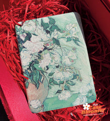 Custom Name Van Gogh Vase with Pink Roses Oil Painting iPad case, Free Personalization