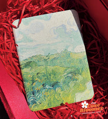 Custom Name Green Wheat Fields Oil Painting by Van Gogh iPad case, Free Personalization