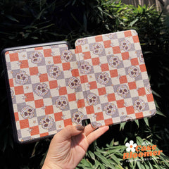 Halloween Checkerboard Pumpkin Ghost Kindle Case, Kobo Case, Free Personalization