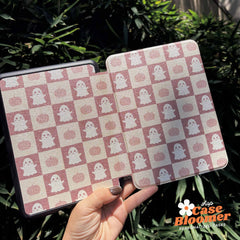 Halloween Checkerboard Ghost Kindle Case, Kobo Case, Free Personalization