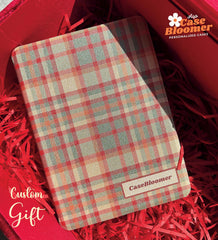 Christmas Green Plaid Kindle Case, Kobo, Free Personalization