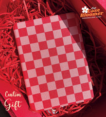 Custom Name Pink Checkerboard Summer Groovy iPad case, Free Personalization