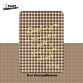 Brown Gingham Checker Kindle Case, Kobo Case, Free Personalization