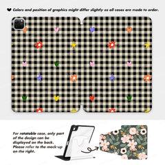 Custom Name Cute Checkerboard iPad case, Free Personalization