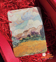 Custom Name Van Gogh Wheat Field Cypresses Autumn Oil Painting iPad case, Free Personalization