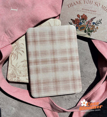 Light Neutral Plaid Kindle Case, Kobo, Free Personalization