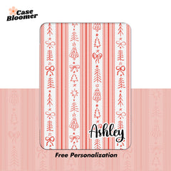 Cute Christmas Tree Pink Kindle Case, Kobo, Free Personalization