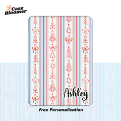 Cute Christmas Tree Blue Kindle Case, Kobo, Free Personalization