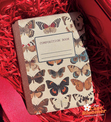 Butterflies Retro Composition Book Kindle Paperwhite Case, Kobo, Free Personalization