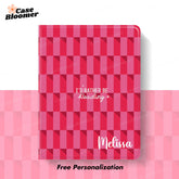 Personalized Rather Be Reading Checkerboard iPad case, Free Personalization