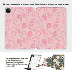 Personalized Pink Cowgirl Summer iPad case, Free Personalization