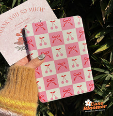 Pink Checkerboard Cherries Kindle Case, Kobo, Free Personalization