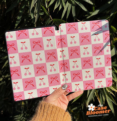 Pink Checkerboard Cherries Kindle Case, Kobo, Free Personalization