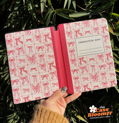 Pink Bows Composition Book Kindle Case, Kobo, Free Personalization