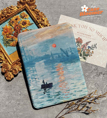 Custom Name Claude Monet Impression Sunrise Painting iPad case, Free Personalization