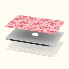 Custom Name Marron Red Coquette MacBook Case Cover