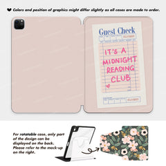 Custom Name Light Pink Guest Check Beige iPad case, Free Personalization