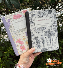 Custom Name Vintage Botanical Composition Book iPad case, Free Personalization