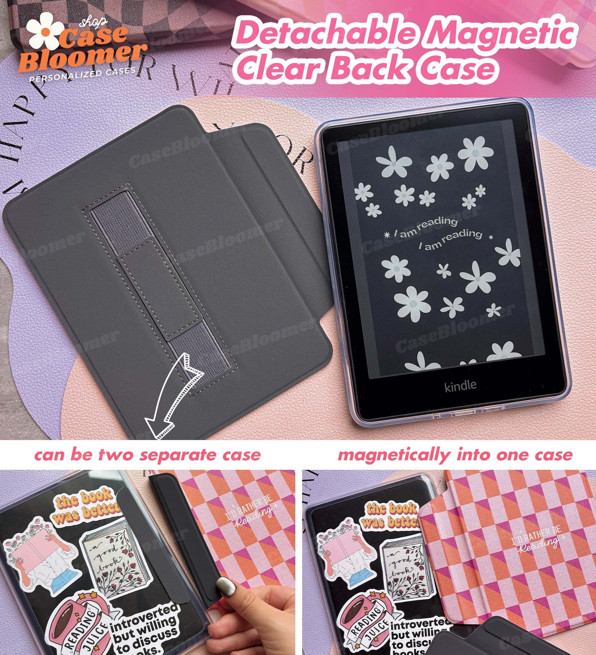 Kindle Case, Kindle Paperwhite Case with Free Personalization, Kobo Cover, Custom Name Kindle Colorsoft Case, Kindle Paperwhite 13th 7" 2026,  Kindle Paperwhite 12th 7", Paperwhite 11th 6.8", Paperwhite Signature Edition, Kindle Oasis, Kindle 12th 2026, Kindle 11th 2022, Kobo Clara Colour, Kindle 10th 2019, Auto Wake/Sleep, Magnetic Back Kindle case cover, Clear Back Kindle Case, Custom name Kindle case cover, Personalized Kindle Paperwhite case