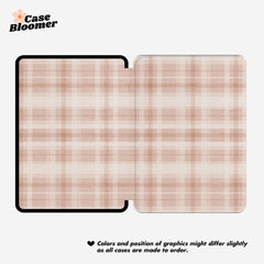 Light Neutral Plaid Kindle Case, Kobo, Free Personalization