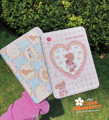 Pink Kawaii Puppy Kindle Case, Kobo Case, Free Personalization